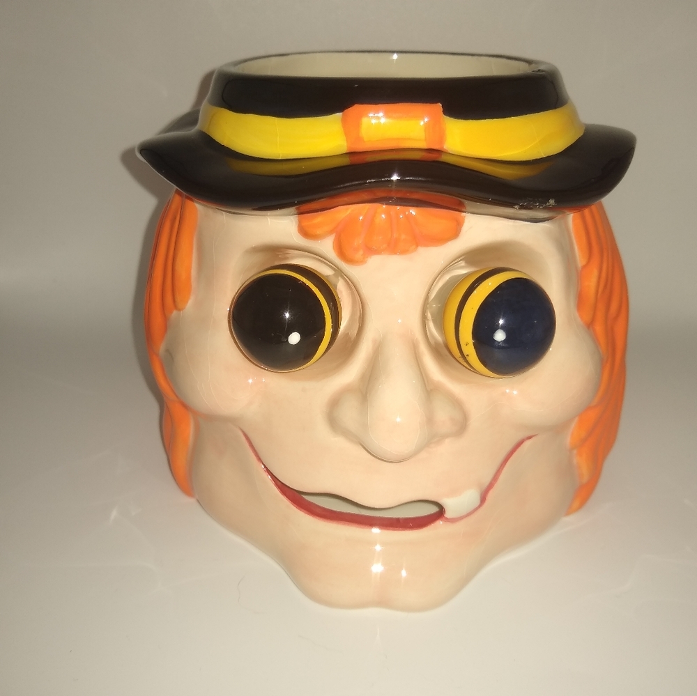 Ceramic Halloween Witch Candle Holder